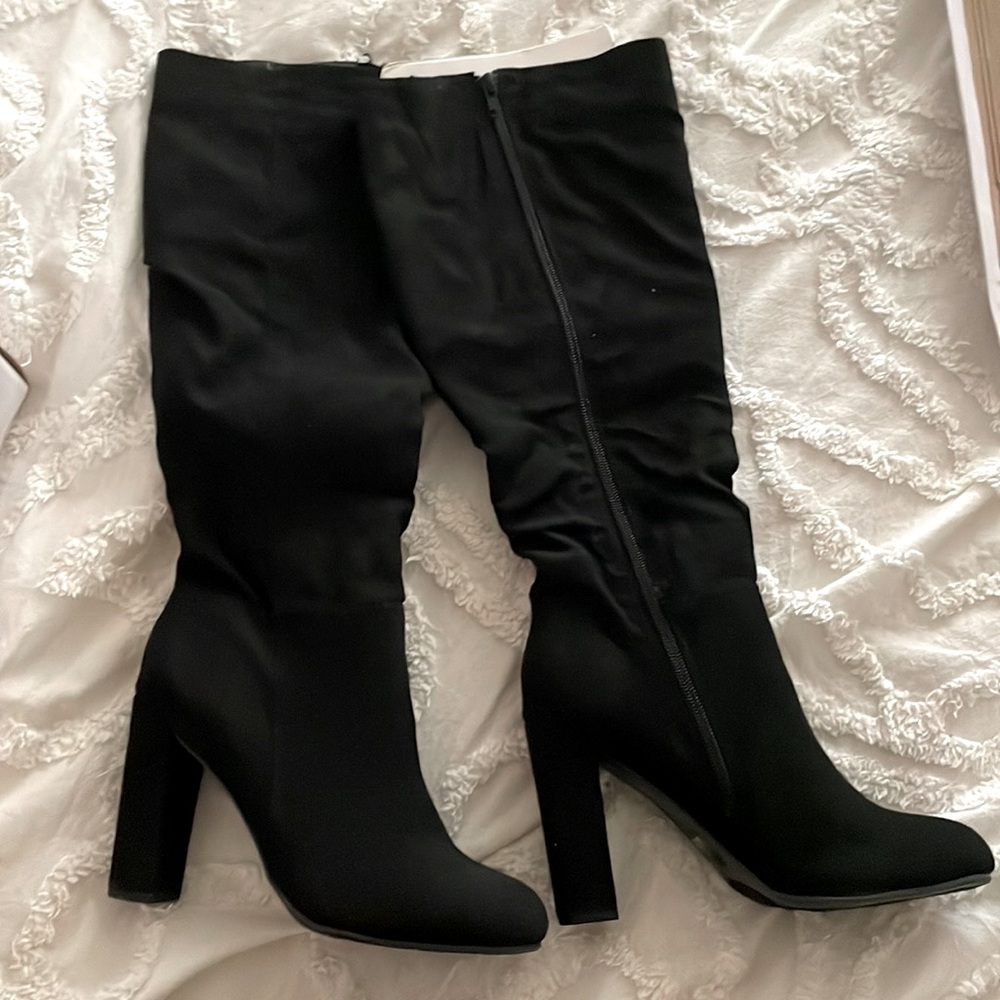 Knee high black boots